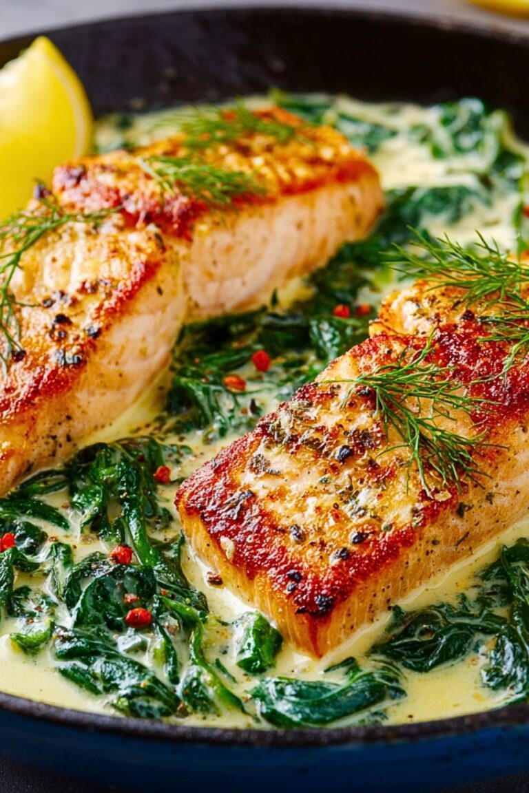 Creamy Spinach Salmon - Ava Chef Life